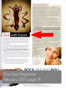 AlignBetween in Day Spa Magazine page 31